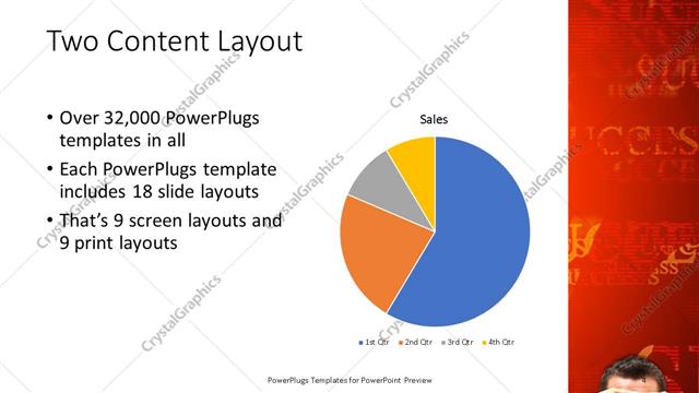 Two Content presentation slide layout