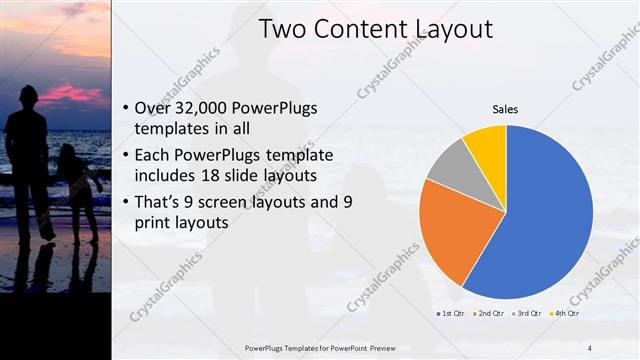 Two Content presentation slide layout