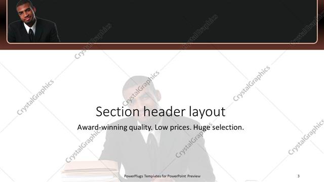 Section Header presentation slide layout
