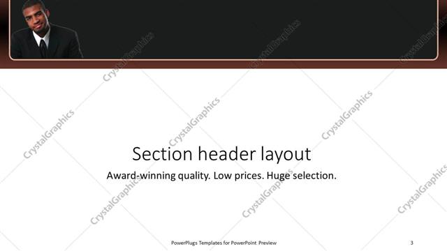 Section Header presentation slide layout