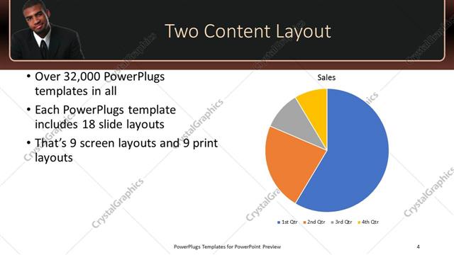 Two Content presentation slide layout