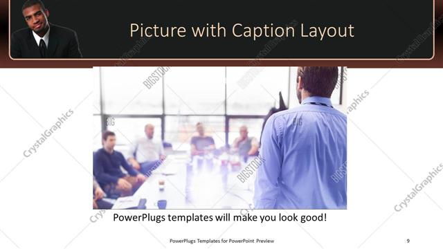 Picture with Caption presentation slide layout