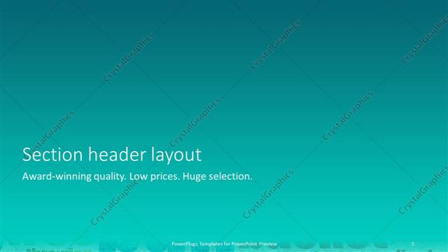 Section Header presentation slide layout