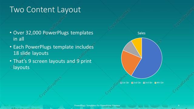 Two Content presentation slide layout