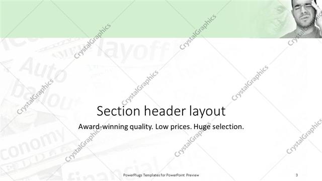 Section Header presentation slide layout