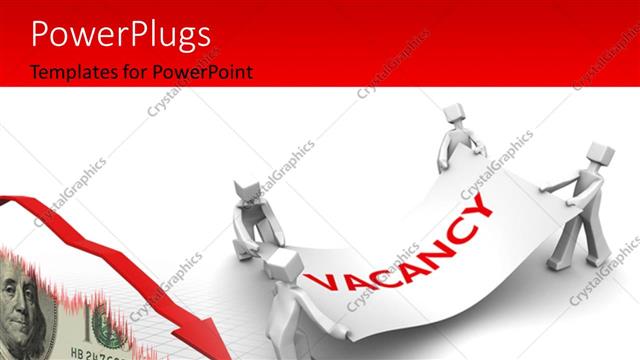  Presentation with job vacancy - Man fighting for available job vacancy with dollors