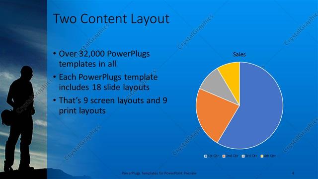 Two Content presentation slide layout