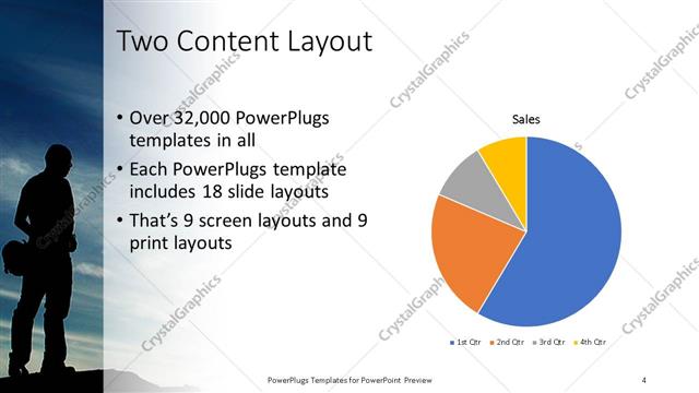 Two Content presentation slide layout