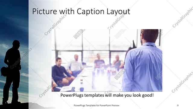 Picture with Caption presentation slide layout