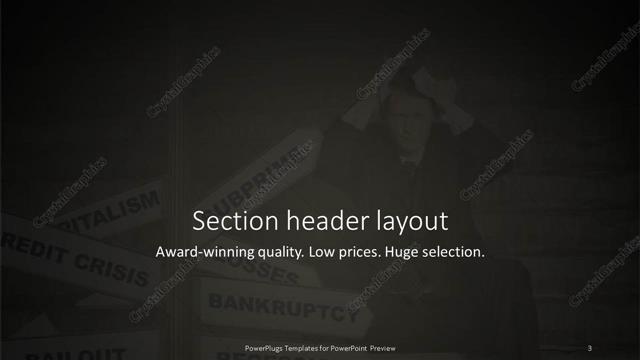 Section Header presentation slide layout