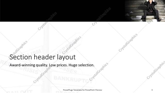 Section Header presentation slide layout