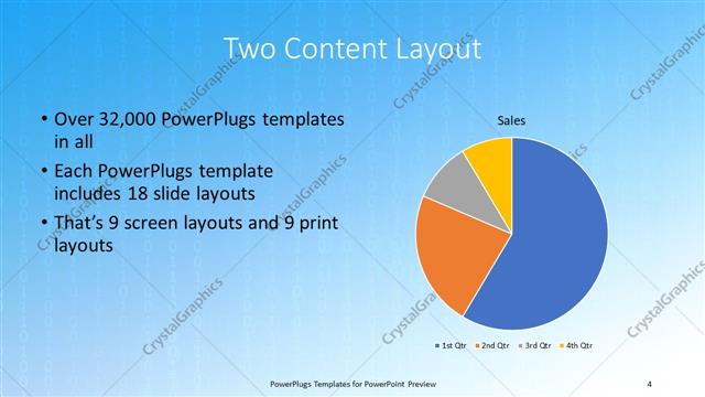 Two Content presentation slide layout