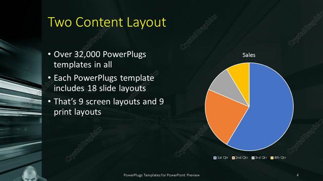 Two Content presentation slide layout