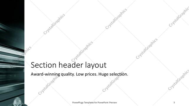 Section Header presentation slide layout