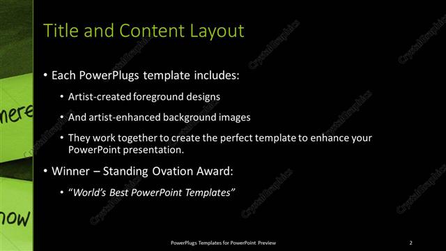 Title and Content presentation slide layout