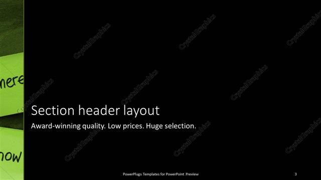 Section Header presentation slide layout