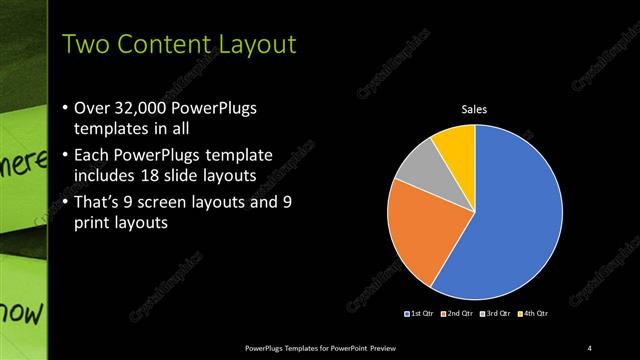 Two Content presentation slide layout