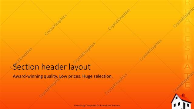 Section Header presentation slide layout