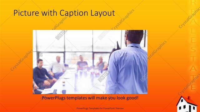 Picture with Caption presentation slide layout
