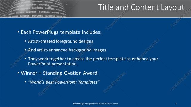 Title and Content presentation slide layout