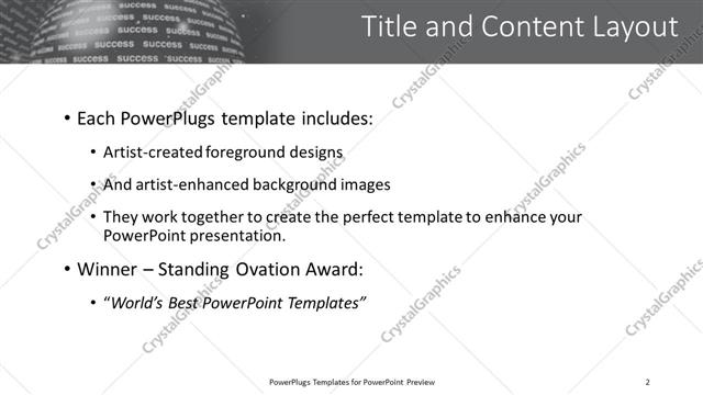 Title and Content presentation slide layout