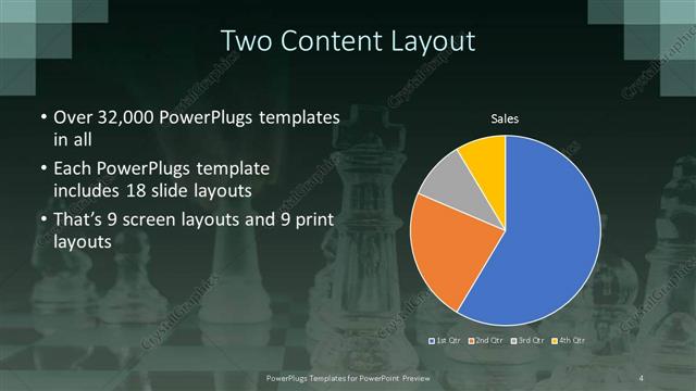 Two Content presentation slide layout