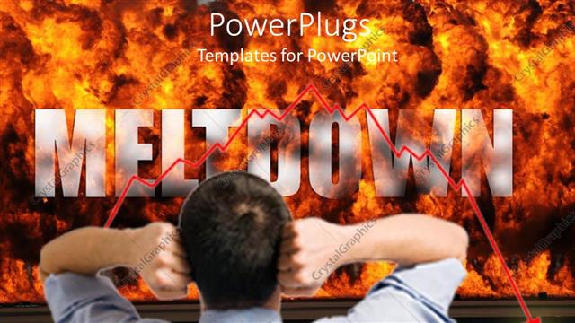  Presentation with fire explosion - Man with hands on head as he stares at fire explosion