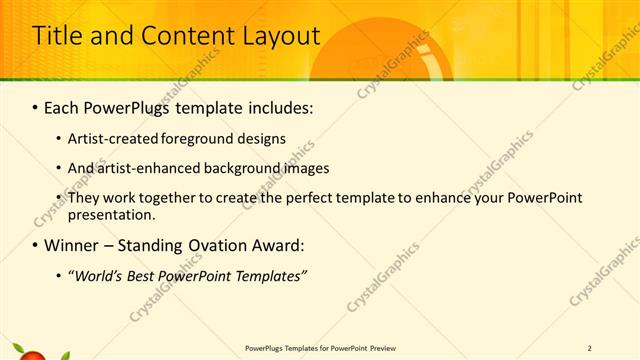 Title and Content presentation slide layout
