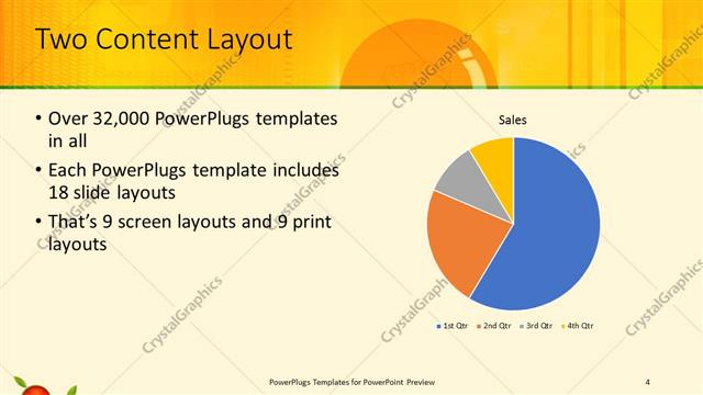 Two Content presentation slide layout