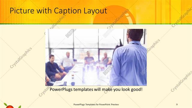 Picture with Caption presentation slide layout