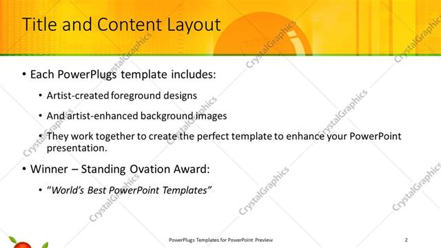 Title and Content presentation slide layout