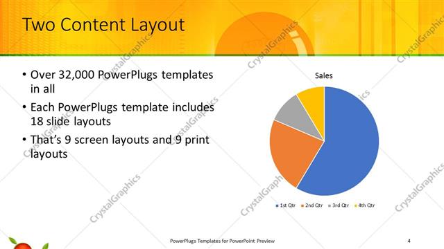 Two Content presentation slide layout