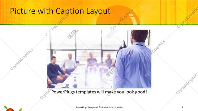 Picture with Caption presentation slide layout