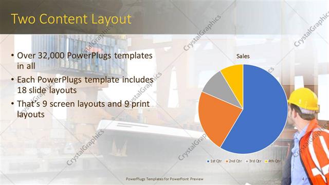 Two Content presentation slide layout