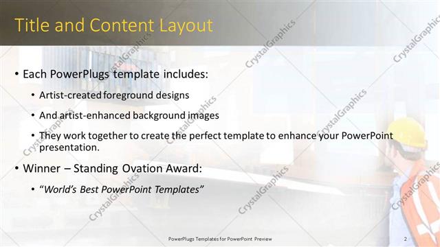 Title and Content presentation slide layout
