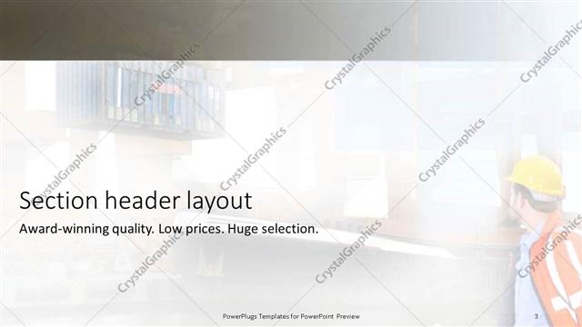Section Header presentation slide layout