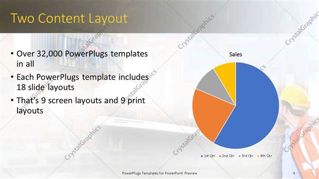 Two Content presentation slide layout
