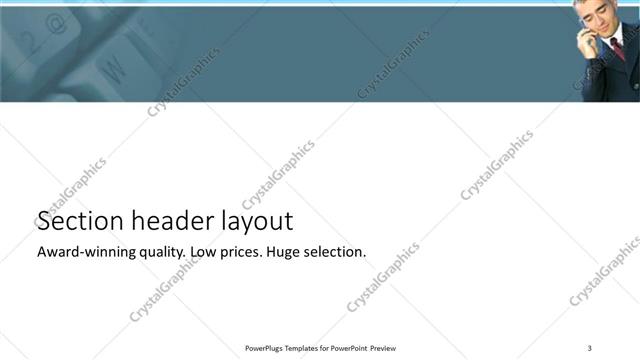 Section Header presentation slide layout