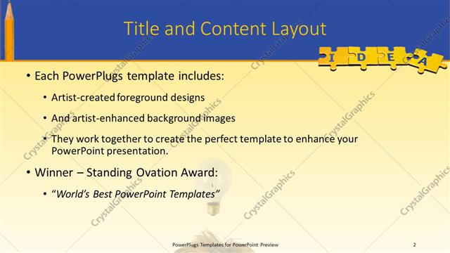 Title and Content presentation slide layout