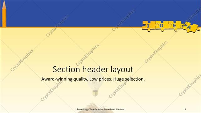 Section Header presentation slide layout