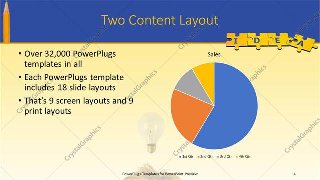 Two Content presentation slide layout