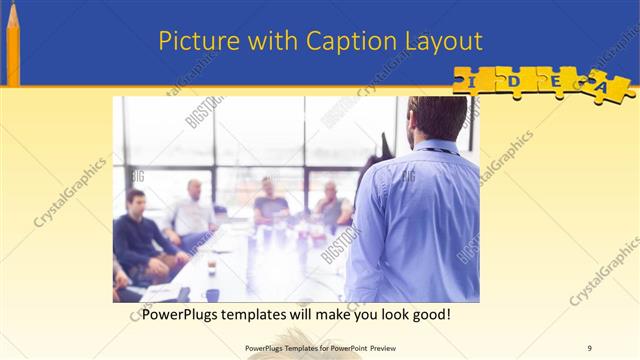 Picture with Caption presentation slide layout