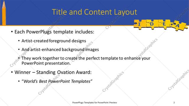 Title and Content presentation slide layout
