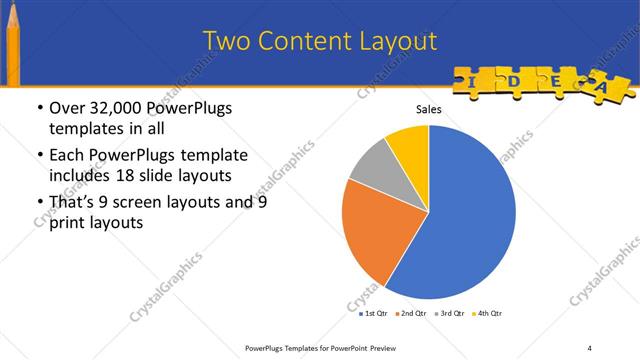 Two Content presentation slide layout