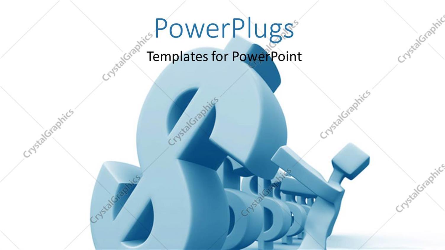 Featuring Man Holding 3D Dollar Sign into Position Over White Background