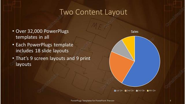 Two Content presentation slide layout