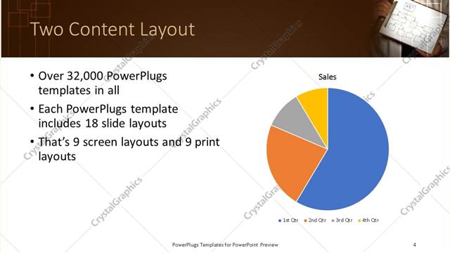 Two Content presentation slide layout