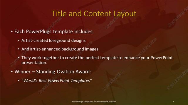 Title and Content presentation slide layout