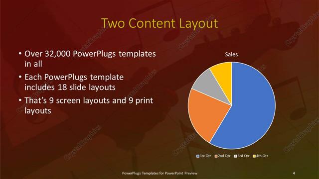 Two Content presentation slide layout