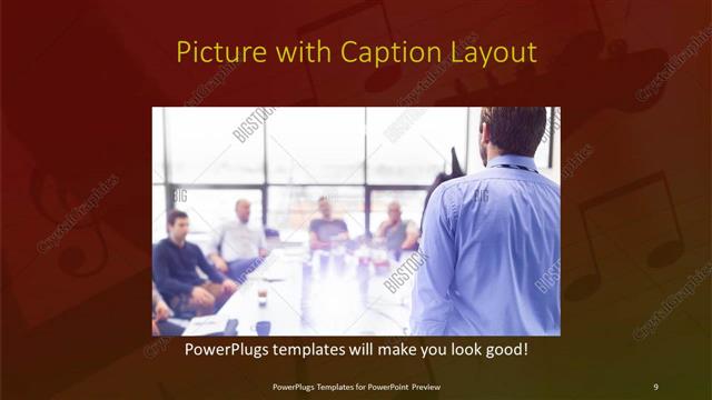 Picture with Caption presentation slide layout